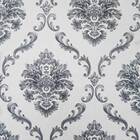 Papel De Parede Damask Off White Com Grafite