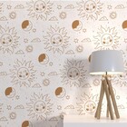 Papel de Parede de Poliéster e PVC Astrologia Off-White 1,7x1m Muse