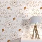 Papel de Parede de Poliéster e PVC Astrologia Off-White 3,5x1m Muse