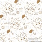 Papel de Parede de Poliéster e PVC Astrologia Off-White 3,5x1m Muse