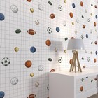 Papel de Parede de Poliéster e PVC Esporte Branco 1,7x1m Muse