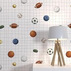 Papel de Parede de Poliéster e PVC Esporte Branco 3,5x1m Muse