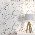 Papel de Parede de Poliéster e PVC Geométrico Branco 1,7x1m Muse