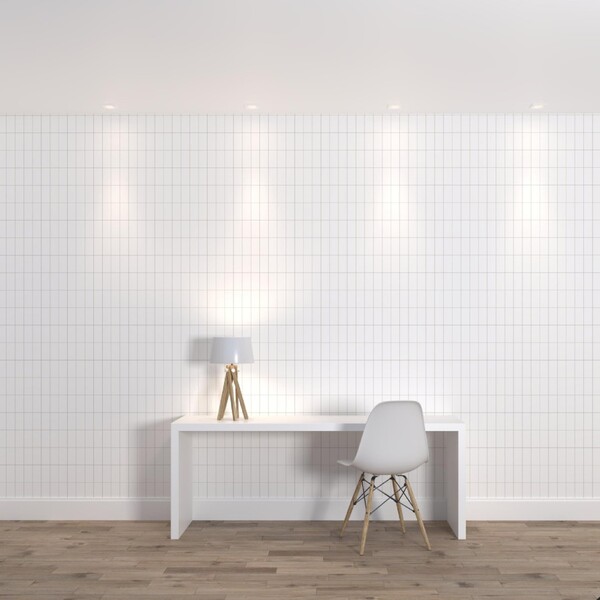 Papel de Parede de Poliéster e PVC Geométrico Rosa 1,7x1m Muse