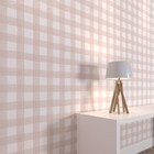 Papel de Parede de Poliéster e PVC Listrado Rosa 3,5x1m Muse