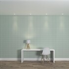 Papel de Parede de Poliéster e PVC Listrado Verde 1,7x1m Muse