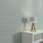 Papel de Parede de Poliéster e PVC Listrado Verde 2,9x1m Muse