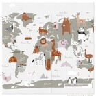 Papel de Parede de Poliéster e PVC Mapa Cinza 2,9x3m Muse