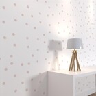 Papel de Parede de Poliéster e PVC Poá Rosa 1,7x1m Muse