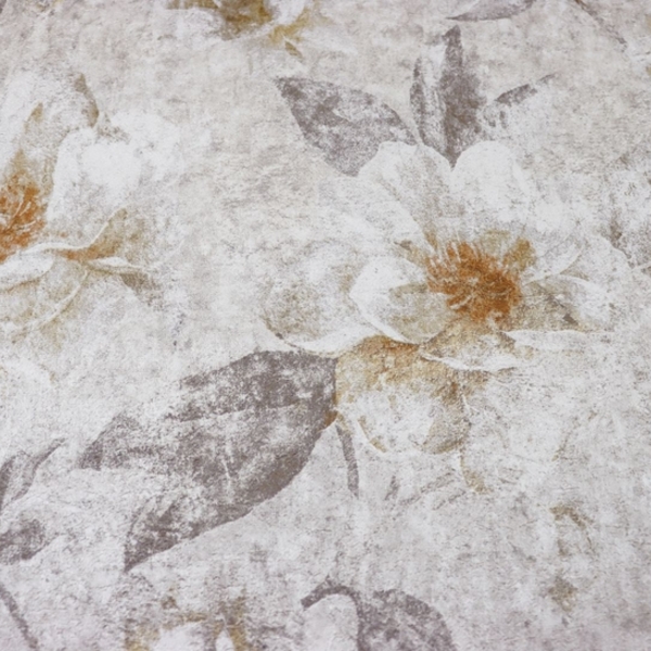 Papel De Parede Decore Campos Do Jordão - Folhas E Flores Bege