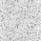 Papel De Parede Desenho Para Colorir Summer 2,70x0,57m