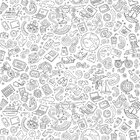 Papel De Parede Desenho Para Colorir Travel 2,70x0,57m