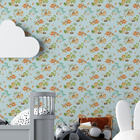 Papel De Parede Dinossauro Infantil Colorido Vivo Azul Quarto