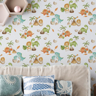 Papel De Parede Dinossauro Infantil Colorido Vivo Safari Quar