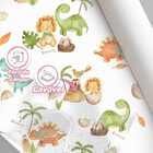 Papel De Parede Dinossauro Infantil Colorido Vivo Safari Quar