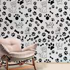 Papel De Parede Dogs E Cat Patas E Ossinhos Pb-60x300cm