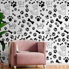 Papel De Parede Dogs E Cat Patas E Ossinhos Pb-60x300cm