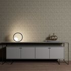 Papel De Parede Dourado Geométrico Efeito 3D Textura em Linho