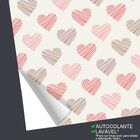 Papel De Parede Drawn Hearts - 0 50 X 2 50 Metros