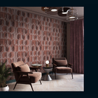 Papel De Parede Edantex Avalon 1 - Geométrico Marrom Avermelh