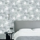Papel De Parede Edantex Avalon 2 - Árvores Cinza (leve Brilho