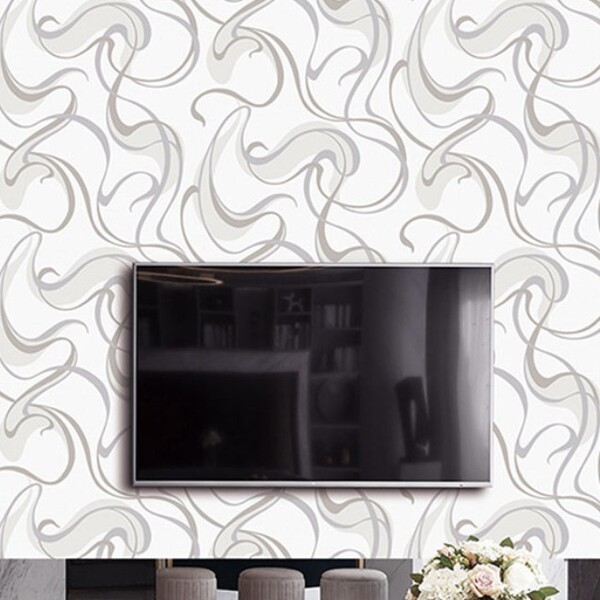 Papel De Parede Edantex Unique - Abstrato Cinza (leve Brilho)