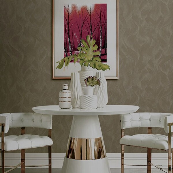 Papel De Parede Edantex Unique - Ondas Marrom Claro Un-5060