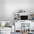 Papel De Parede Efeito Gesso 3d Geométrico Colmeia  9m
