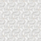 Papel De Parede Efeito Gesso 3d Geométrico Fio Gold 18m