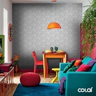 Papel De Parede Efeito Gesso 3d Geométrico Flor 9 12m