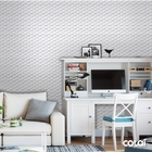 Papel De Parede Efeito Gesso 3d Geométrico Trama Cesta 12m