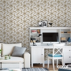 Papel De Parede Efeito Gesso 3d Labirinto Branco E Gold 15m