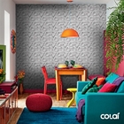 Papel De Parede Efeito Gesso 3d Labirinto Fio Preto 3m