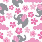 Papel De Parede Elefante Flores - 0 50 X 2 50 Metros