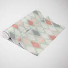 Papel De Parede Escamas Salmão Com Fundo Verde-60x300cm