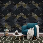 Papel De Parede Escuro Dourado