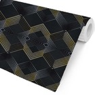 Papel De Parede Escuro Dourado