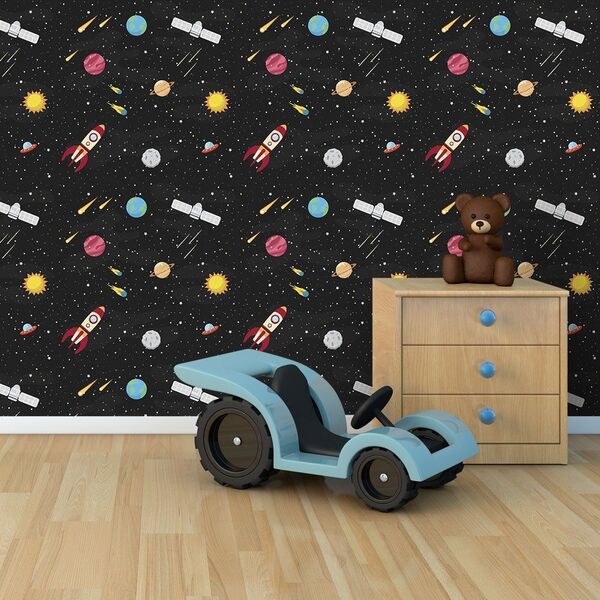 Papel De Parede Espaço Sideral  - 0 50 X 3 00 Metros