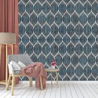 Papel De Parede Estampa Azul