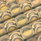 Papel De Parede Estampado Geométrico Bege E Cinza