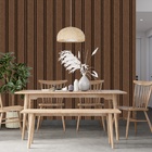 Papel De Parede Estilo Palete De Madeira Peroba Escuro 18m