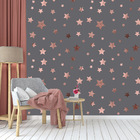 Papel De Parede Estrelas Rose