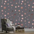 Papel De Parede Estrelas Rose