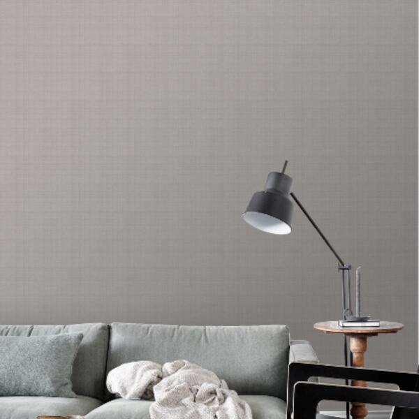 Papel De Parede Europeu Liso Cinza Lavável Quarto 4m²