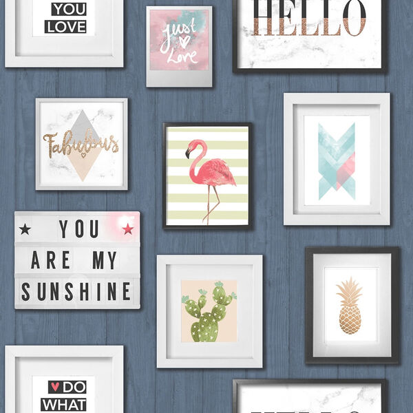 Papel De Parede Exposure Ep2202 Molduras Sobre Painel De Pinh