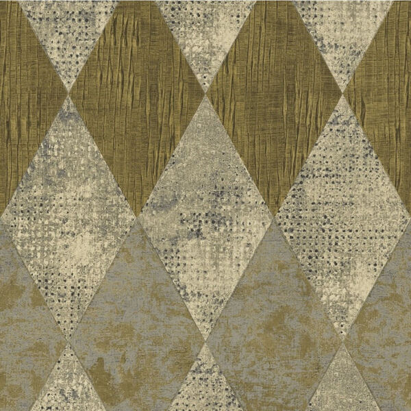 Papel De Parede Ez Benjamin Losangos Bege Escuro Gt0105 - Rol