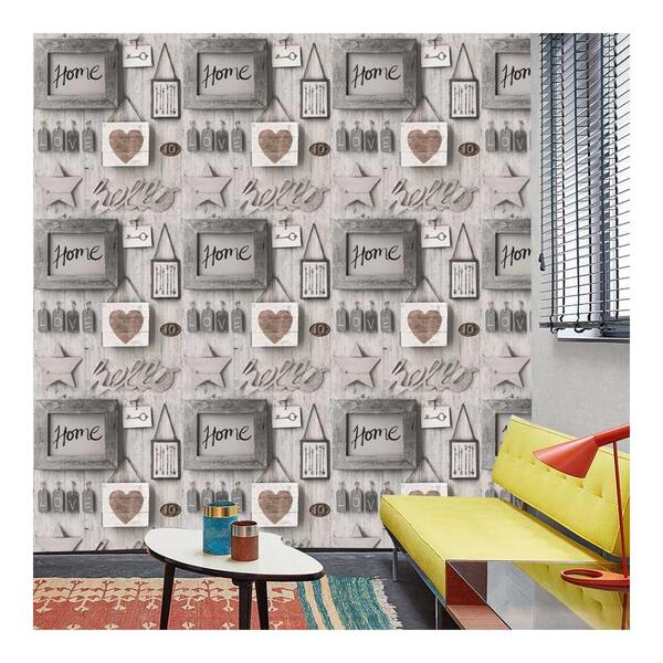 Papel De Parede Façade 0.53x10m Marrom Fc2003 Abdalla