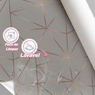 Papel De Parede Fendi Cinza Rosê Dourado Para Sala Quarto 9m