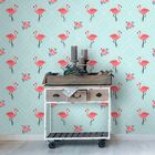 Papel De Parede Flamingos Flower - 0 50 X 2 50 Metros