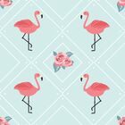 Papel De Parede Flamingos Flower - 0 50 X 2 50 Metros